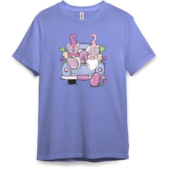 ❤️NWT  BOUTIQUE    EASTER BUNNY GNOME'S / TRUCK/EASTER EGGS  TEE    FUN & UNIQUE - Picture 3 of 4